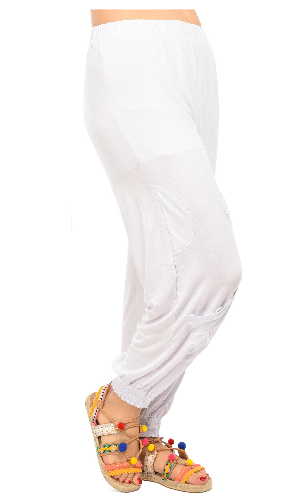 Grossiste Pomme Rouge Paris - Pantalon bouffant blanc (B119)