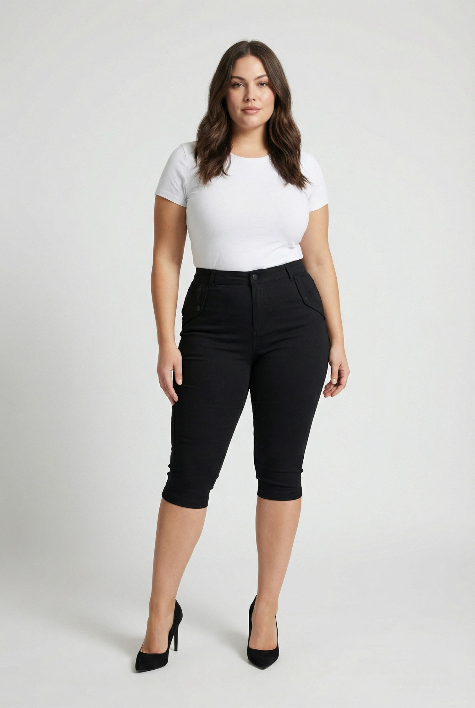 Grossiste Pomme Rouge Paris - Pantacourt ultra stretch (B301)