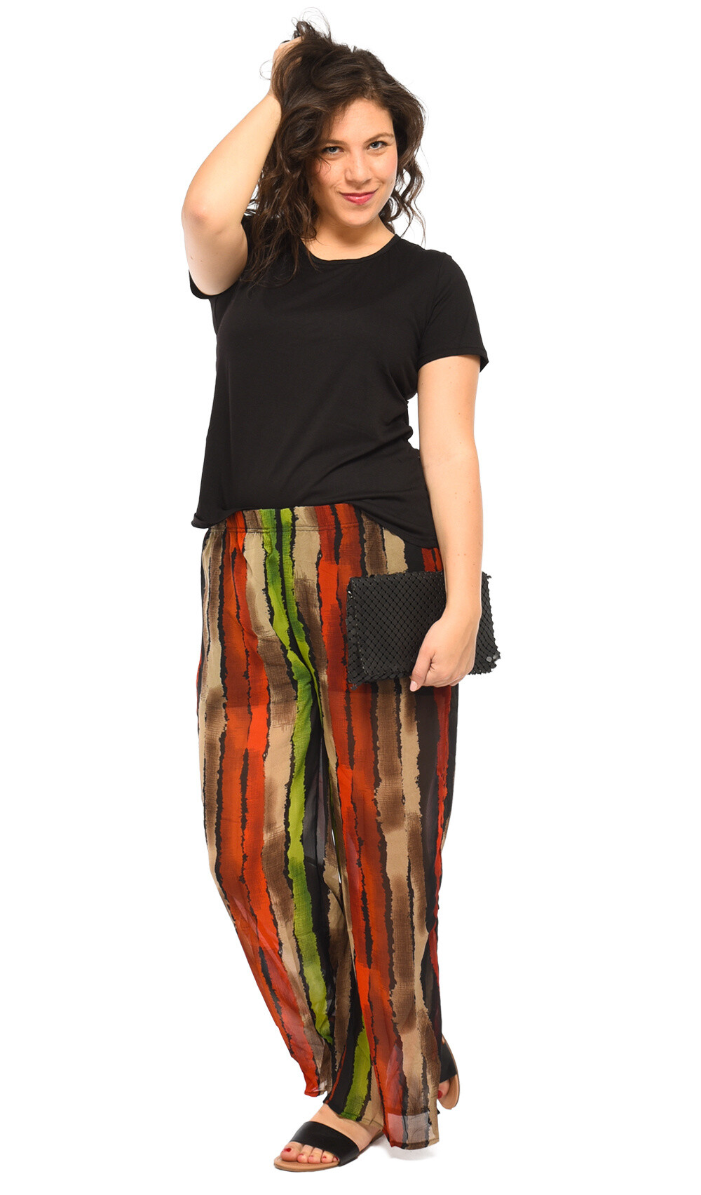 Wholesaler Pomme Rouge Paris - Large printed pants (B98)