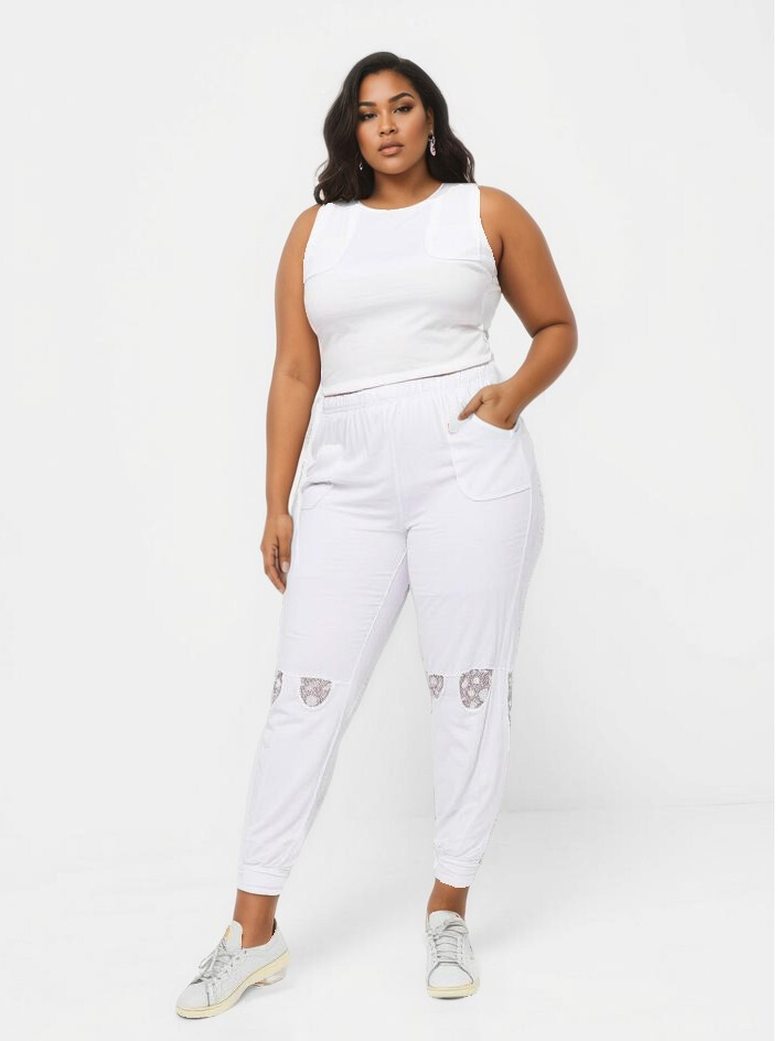 Grossiste Pomme Rouge Paris - Pantalon jogging ajouré (B83)