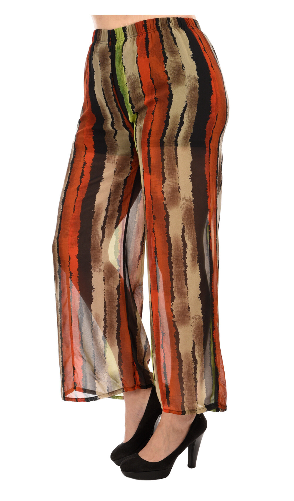 Grossiste Pomme Rouge Paris - Pantalon imprimé grande taille (B98)