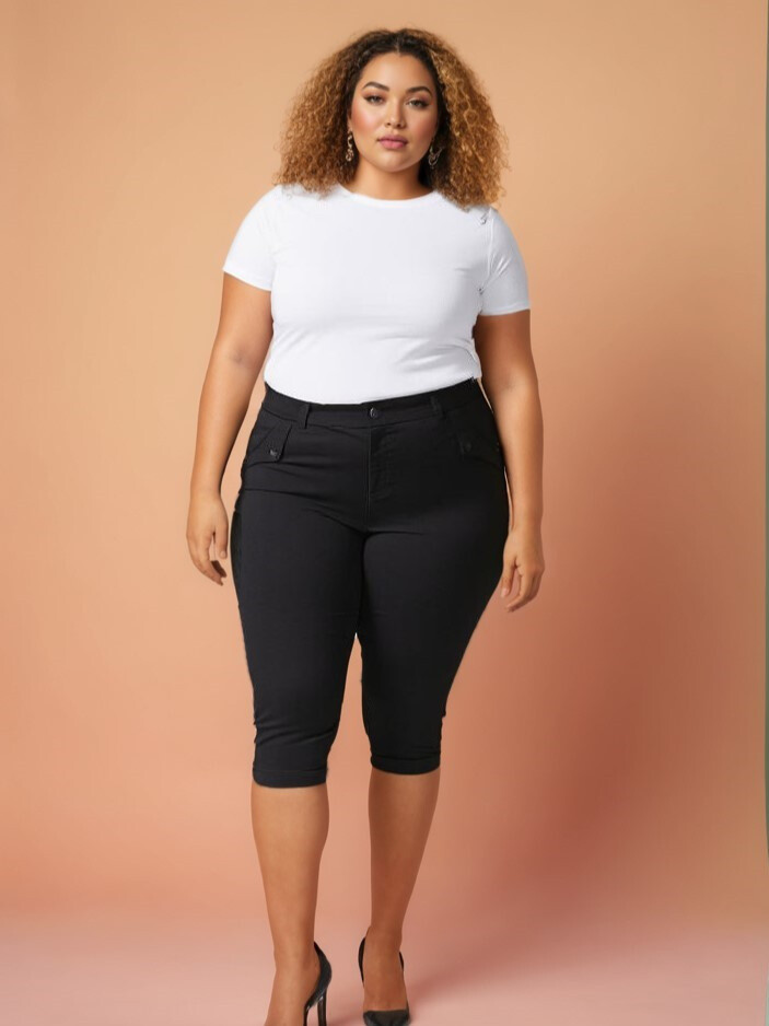 Grossiste Pomme Rouge Paris - Pantacourt ultra stretch (B301)