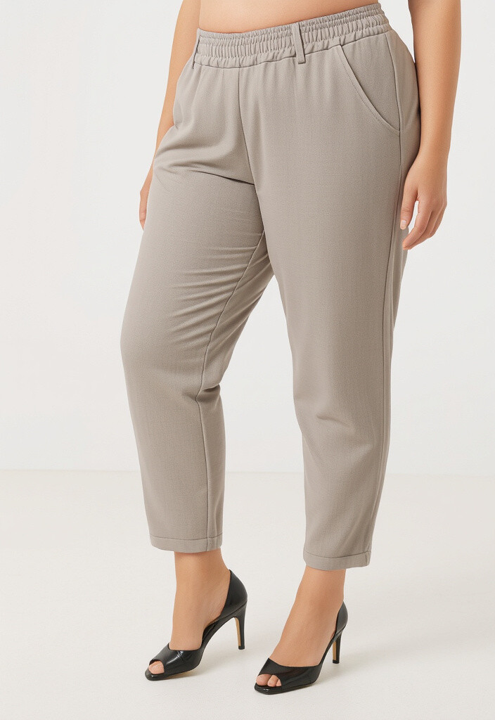 Großhändler Pomme Rouge Paris - Beige Hose in Übergröße (T240591)