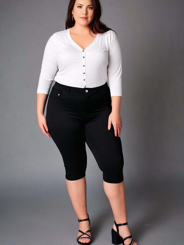 Grossiste Pomme Rouge Paris - Pantacourt ultra stretch (B232)