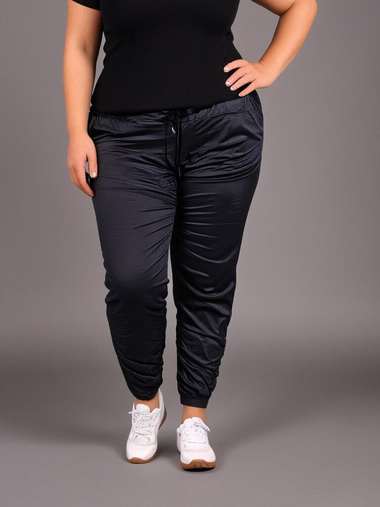Wholesaler Pomme Rouge Paris - Navy blue coated pants (T6747)