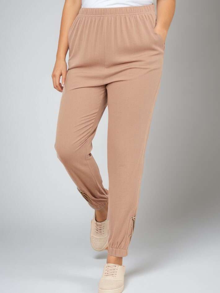Grossiste Pomme Rouge Paris - Pantalon beige avec laçage (B131)