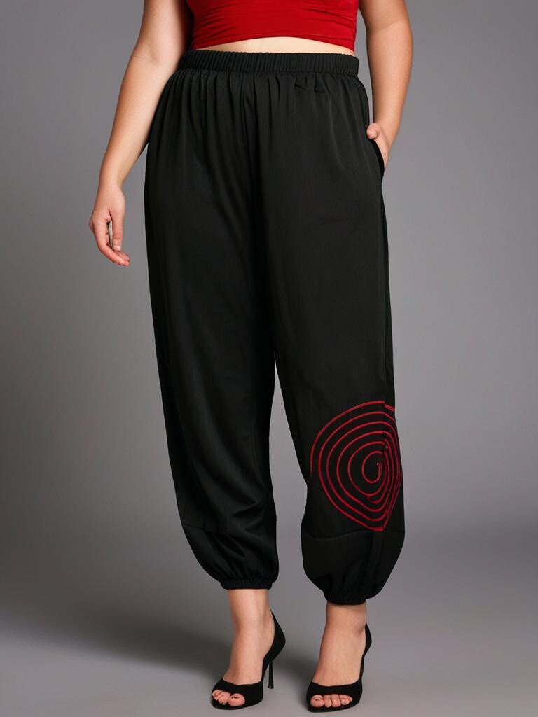 Grossiste Pomme Rouge Paris - Pantalon large avec nervure rouge (B163)