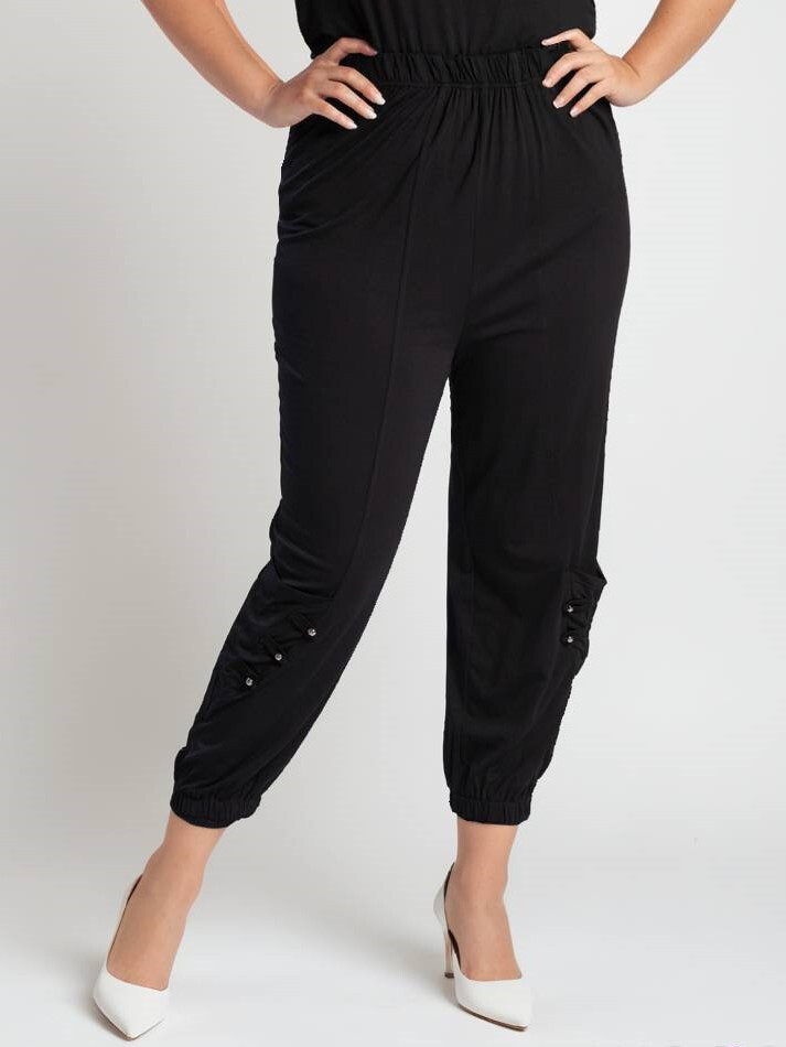 Grossiste Pomme Rouge Paris - Pantalon bouffant noir (B183)