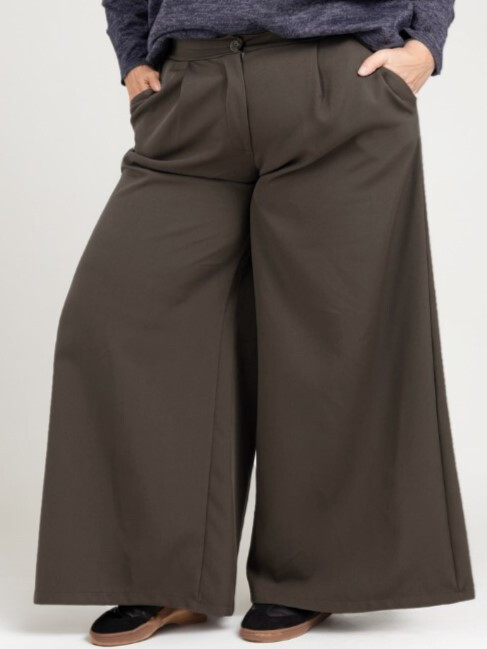 Grossiste Pomme Rouge Paris - Pantalon ample kaki (T230018)