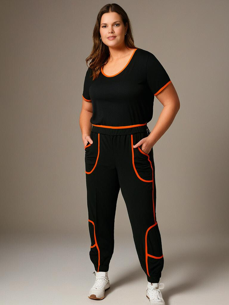 Grossiste Pomme Rouge Paris - Pantalon avec nervure rouge (B88)