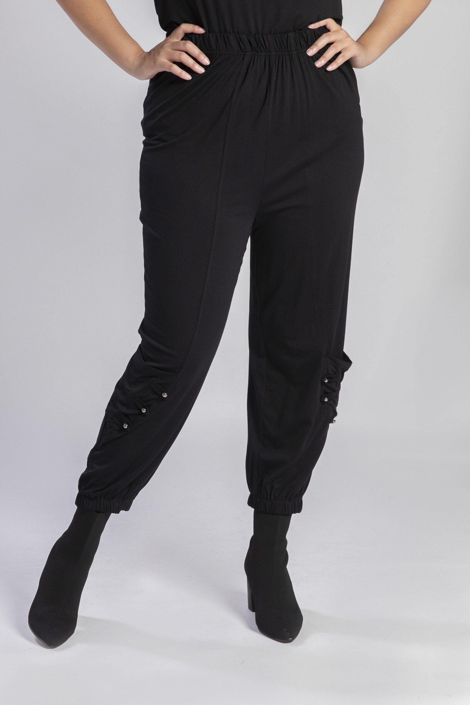 Grossiste Pomme Rouge Paris - Pantalon bouffant noir (B183)