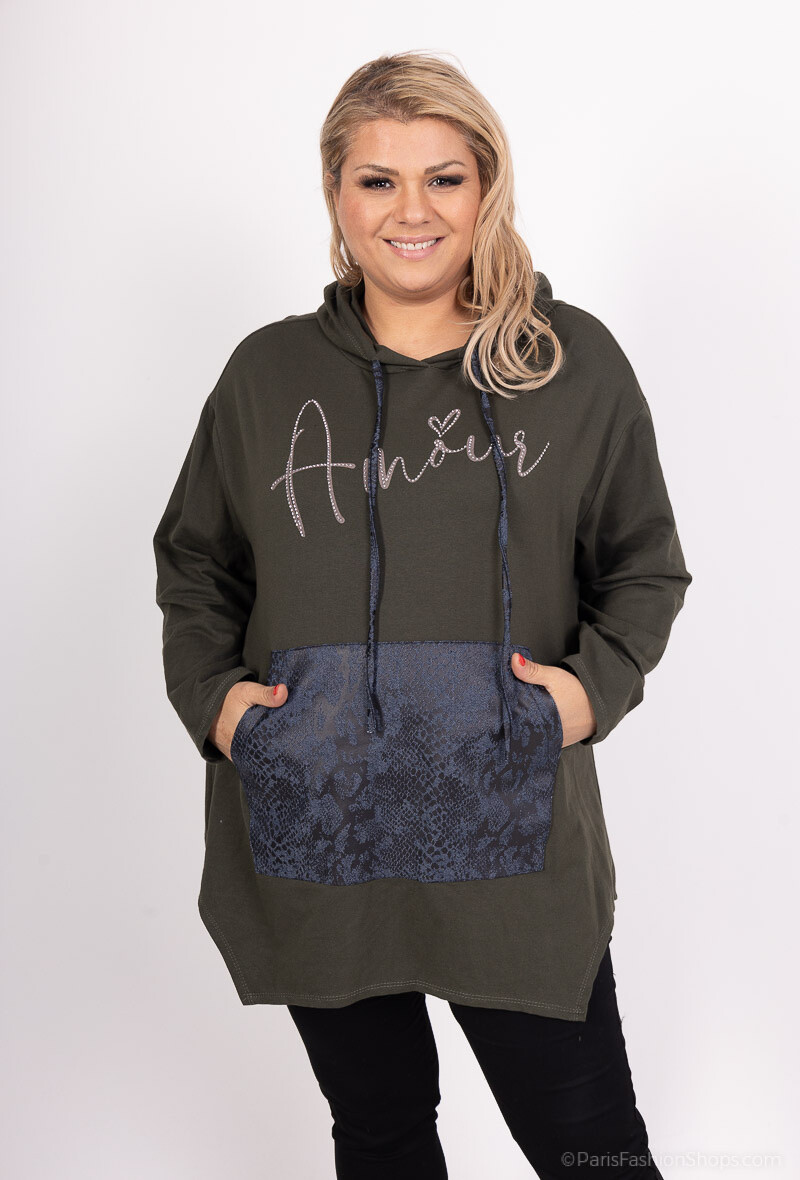 Mayorista Pomme Rouge Paris - Sudadera caqui “love” (T05538)