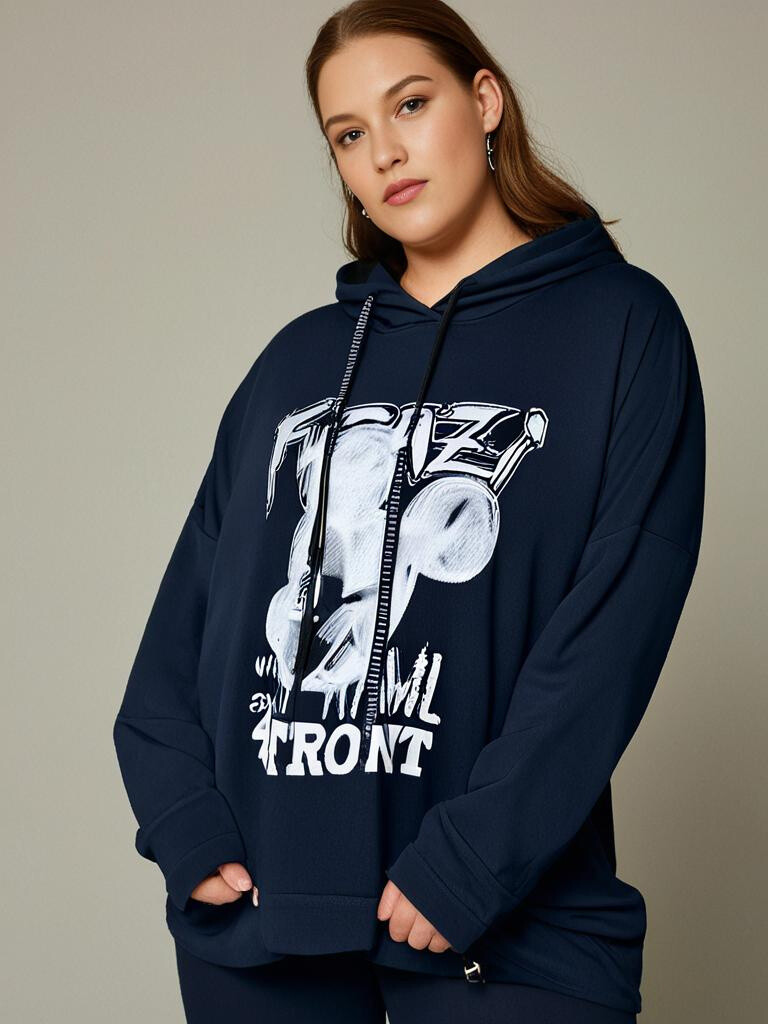 Mayorista Pomme Rouge Paris - Calzona azul marino con graffitti (T05557)