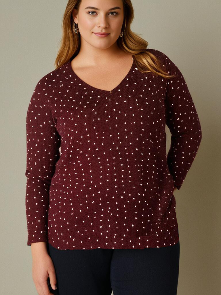 Großhändler Pomme Rouge Paris - Roter Pullover mit Erleichterung (T82830)