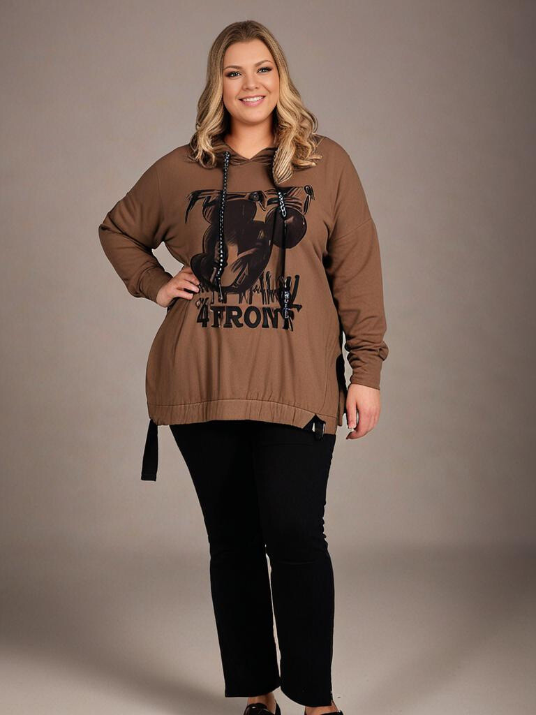 Mayorista Pomme Rouge Paris - Sudadera con capucha con camello con graffitti (T05557)