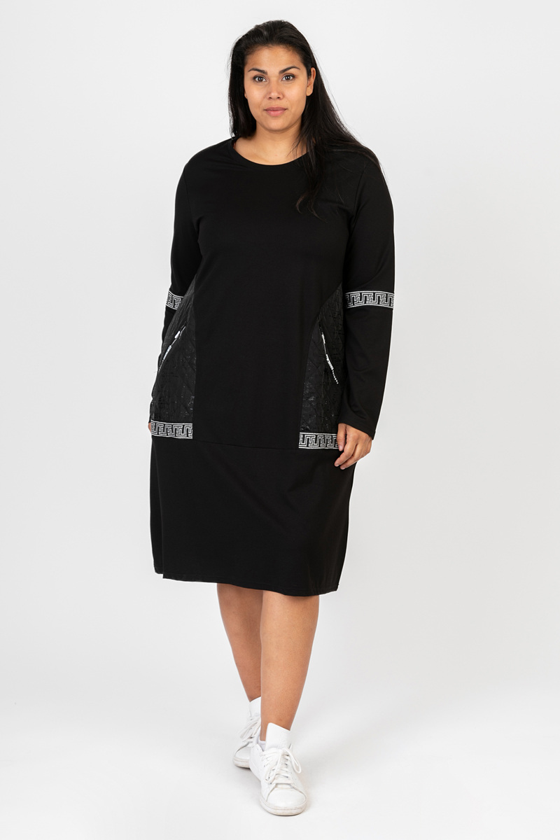 Mayorista Pomme Rouge Paris - Vestido de talla grande de tejido mixto (C6615)