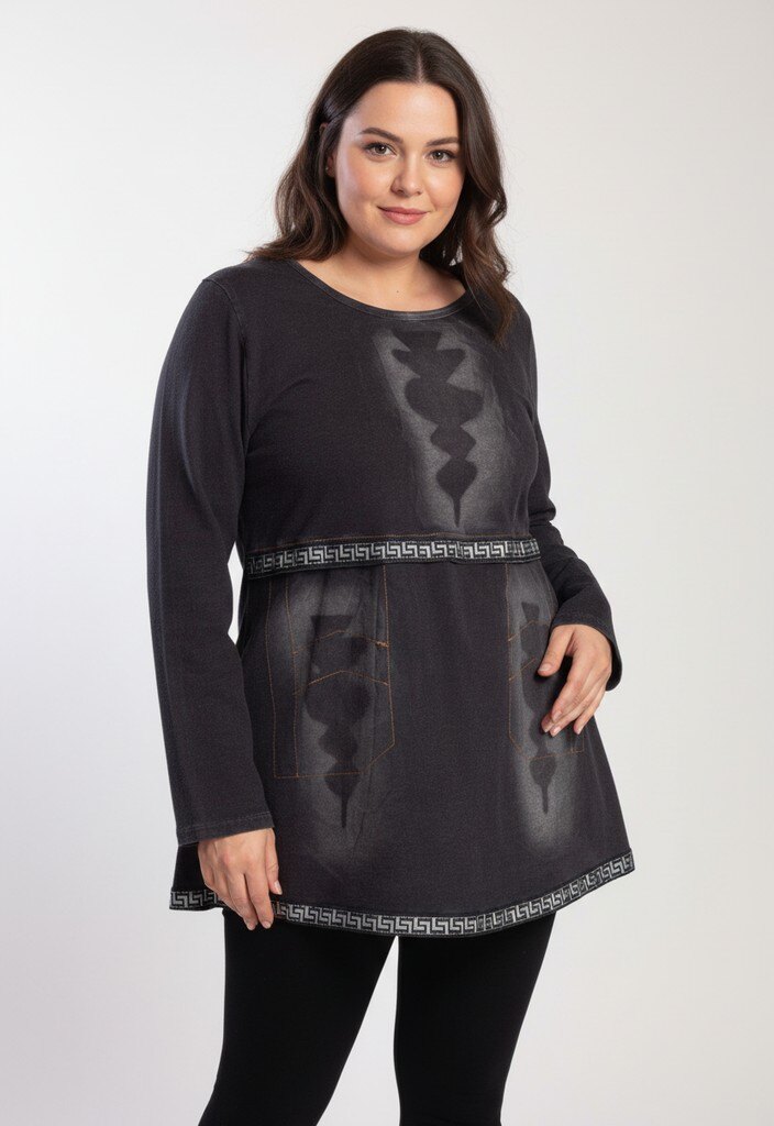 Grossiste Pomme Rouge Paris - Robe effet jean tie and dye (A926)