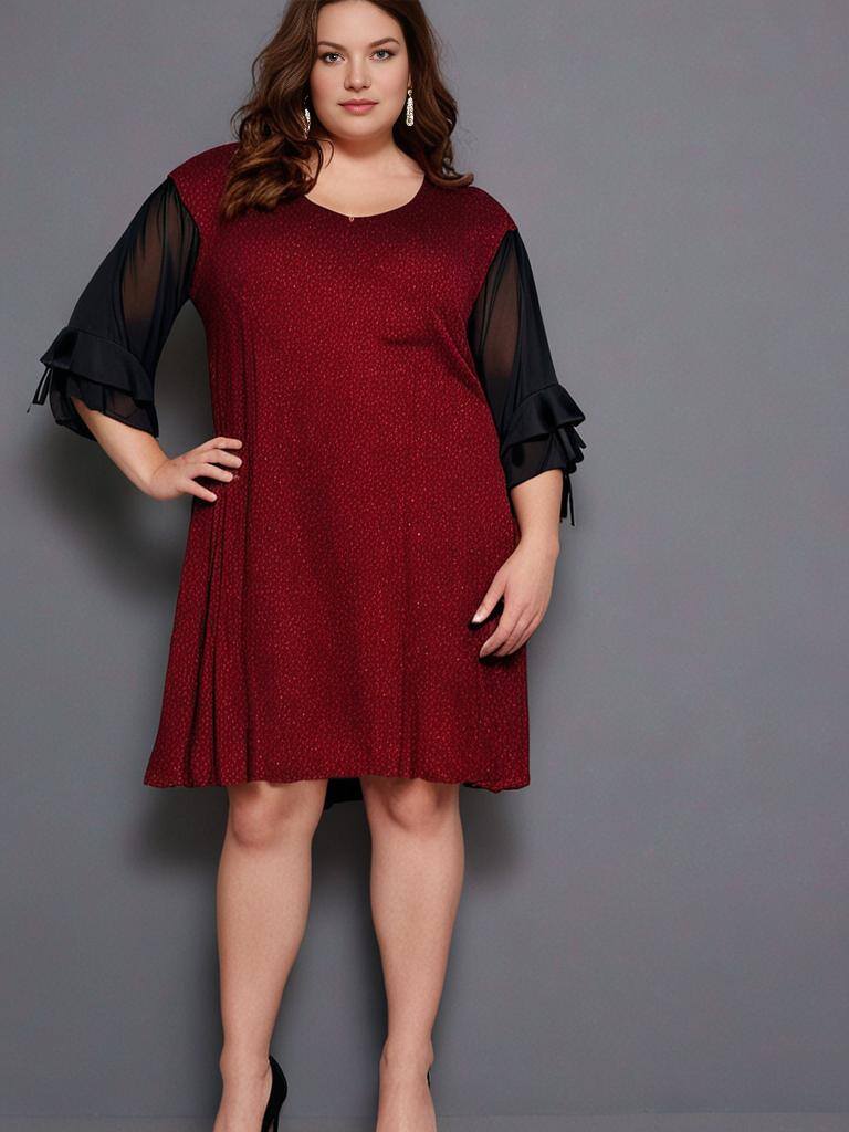 Mayorista Pomme Rouge Paris - Vestido rojo brillante de talla grande.