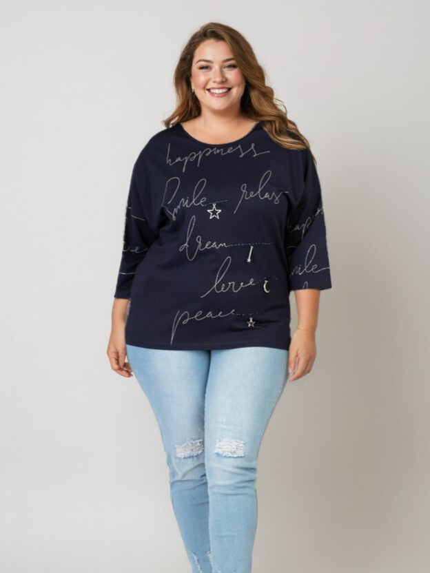 Mayorista Pomme Rouge Paris - Camiseta impresa con colgante (CA6601)