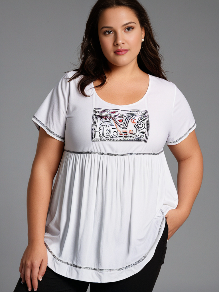 Wholesaler Pomme Rouge Paris - T-shirt with topstitching and embroidery (A549)