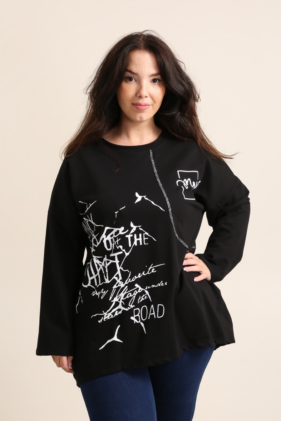 Mayorista Pomme Rouge Paris - Camiseta de talla grande con estampado.