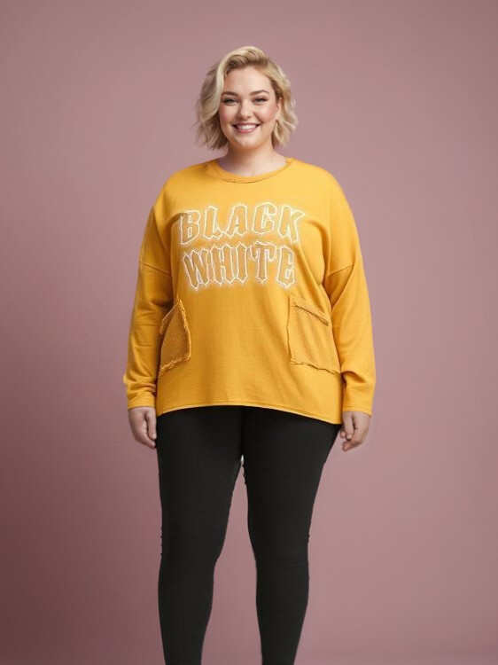 Grossiste Pomme Rouge Paris - Tshirt effet déchiré jaune (T11721)