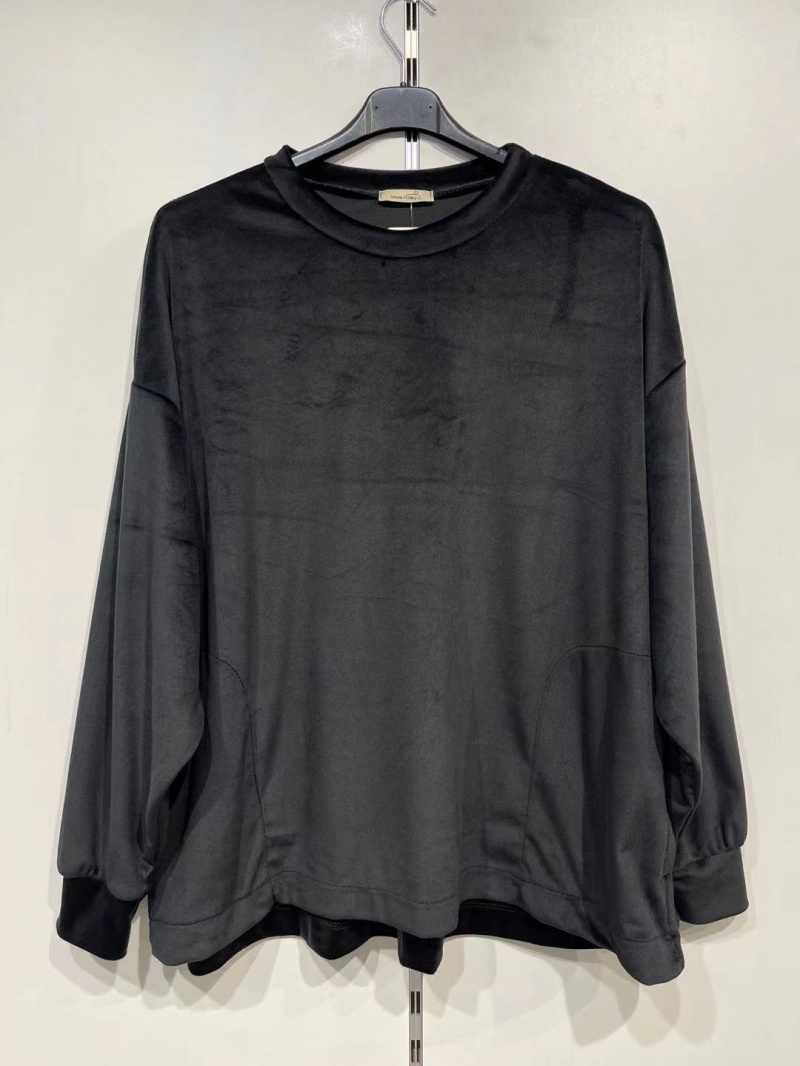 Grossista Pomme Rouge Paris - Top in velluto nero (T6352)