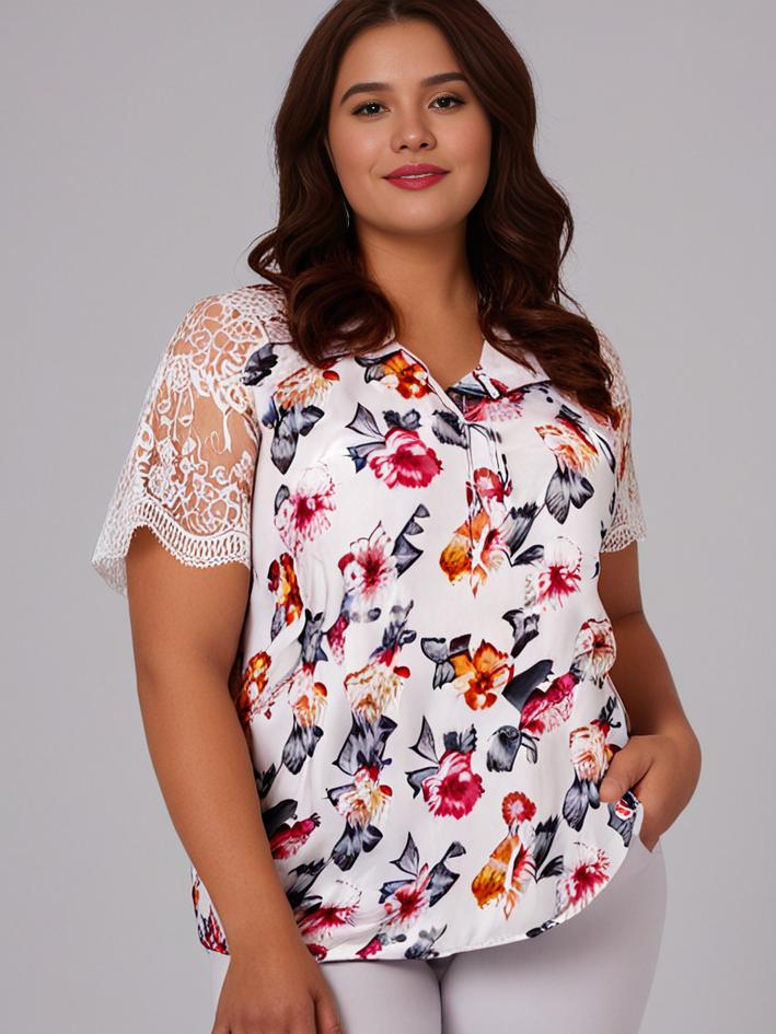 Mayorista Pomme Rouge Paris - Top de estampado blanco grande (C6209)