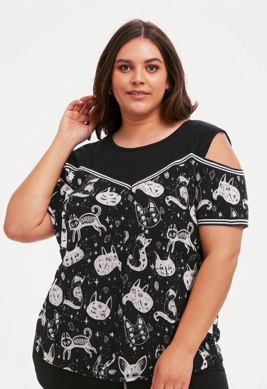 Grossiste Pomme Rouge Paris - Top motif chat (C6203)