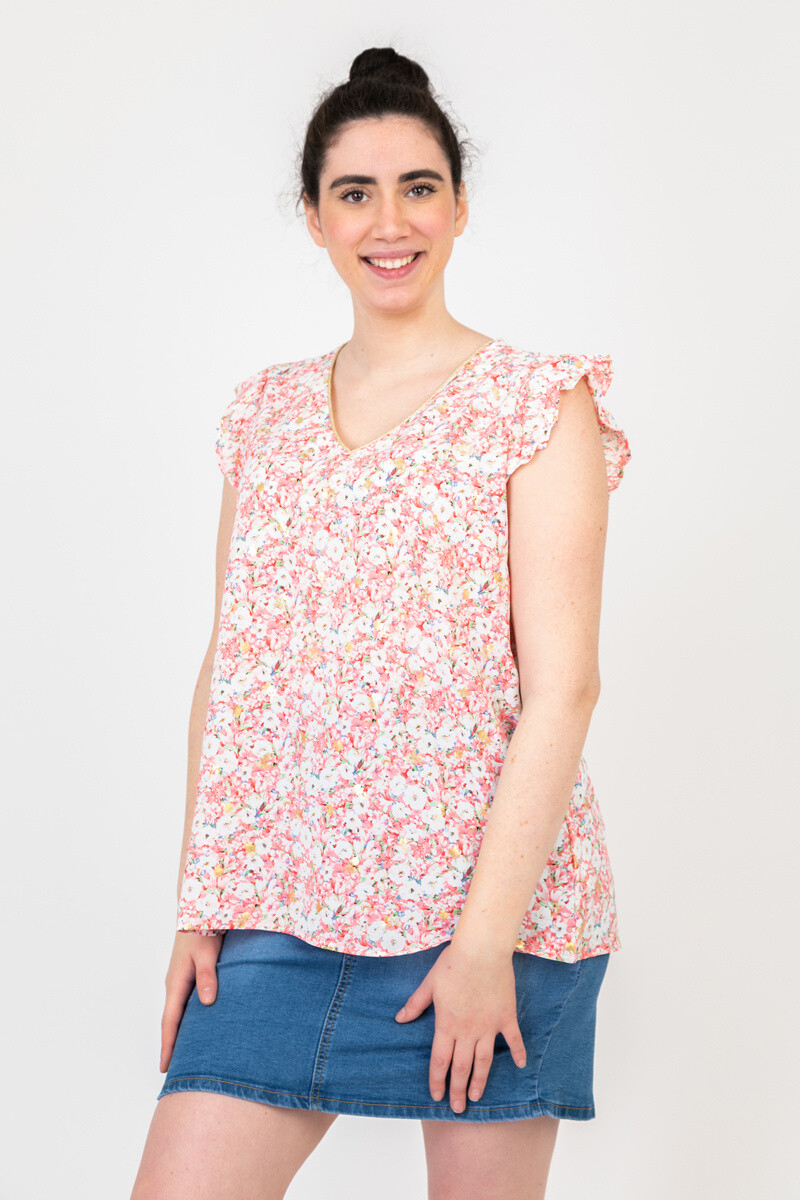 Mayorista Pomme Rouge Paris - Tope de impresión rosa grande grande (C6577)