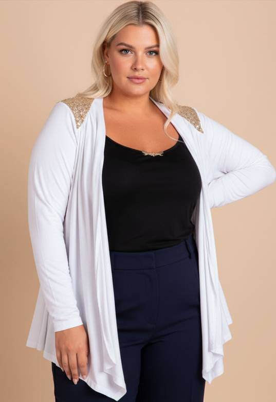 Grossiste Pomme Rouge Paris - Ensemble gilet à strass + top (A327)