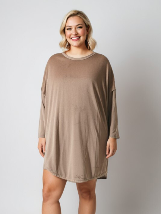 Großhändler Pomme Rouge Paris - Beige Samttunika (T6351)