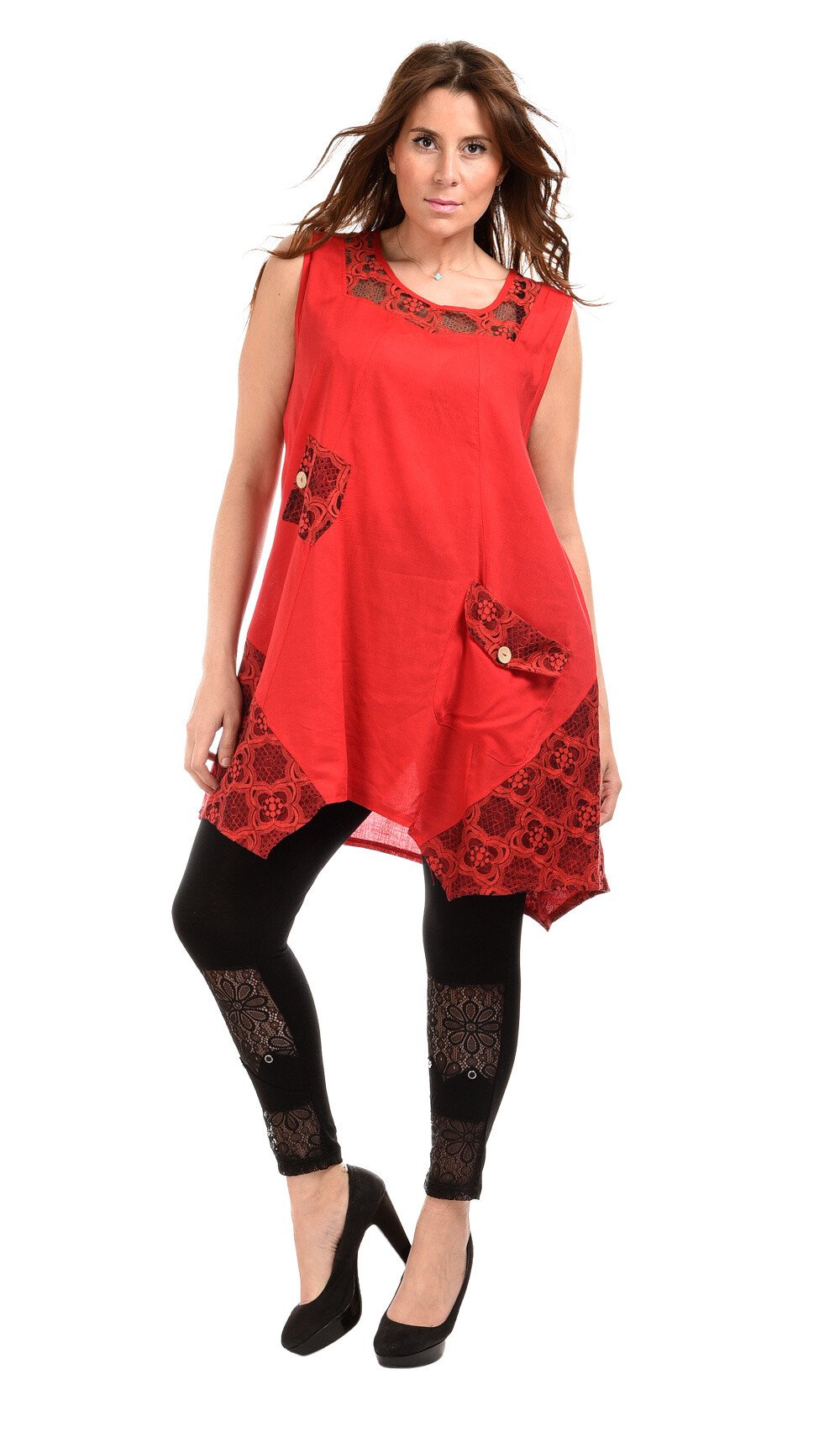 Wholesaler Pomme Rouge Paris - Colin/Large Large tunic (A583)