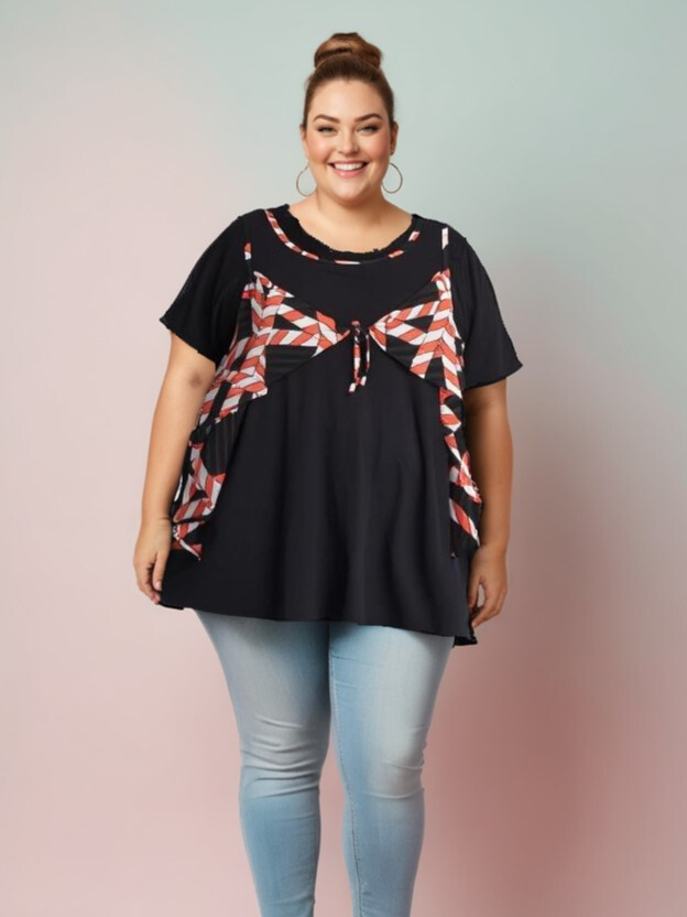 Grossiste Pomme Rouge Paris - Ensemble top + tshirt (A675)