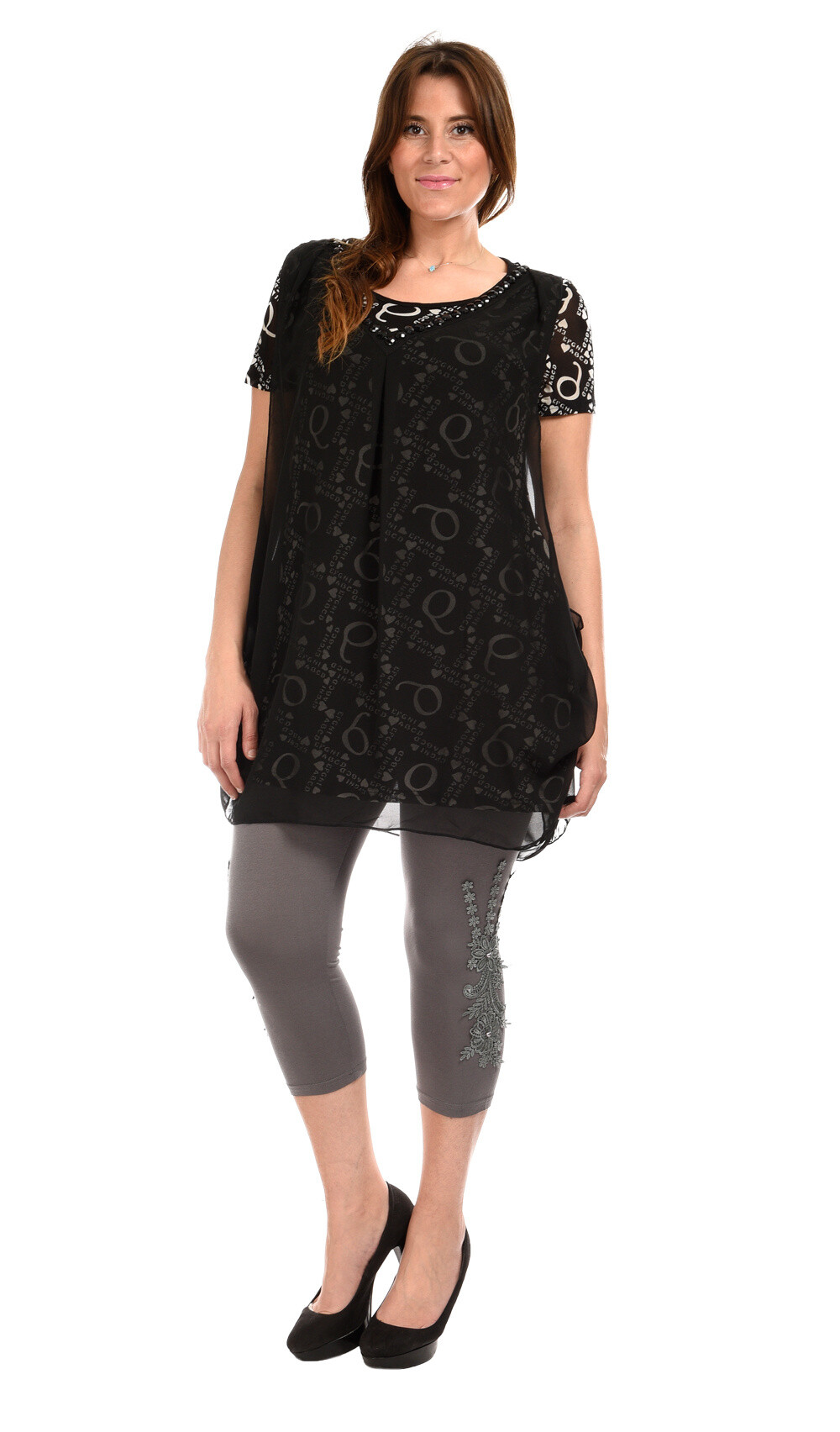 Wholesaler Pomme Rouge Paris - TOP + Subli -Size Pull + set (A209)