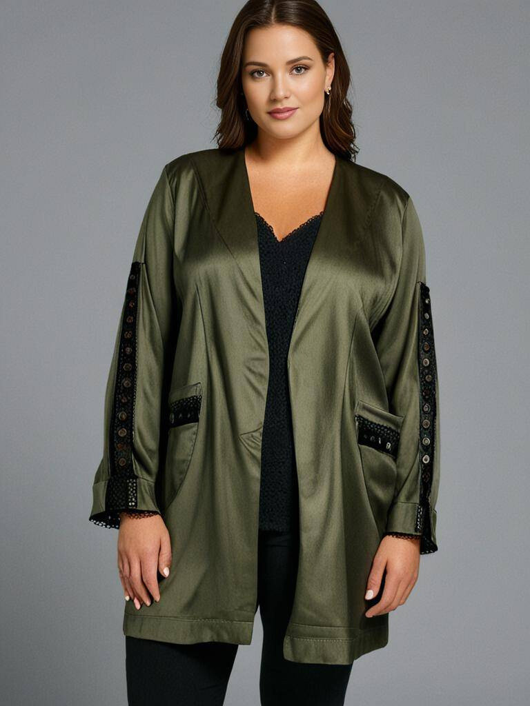 Grossista Pomme Rouge Paris - Giacca con cappuccio simile a Khaki (T251080)