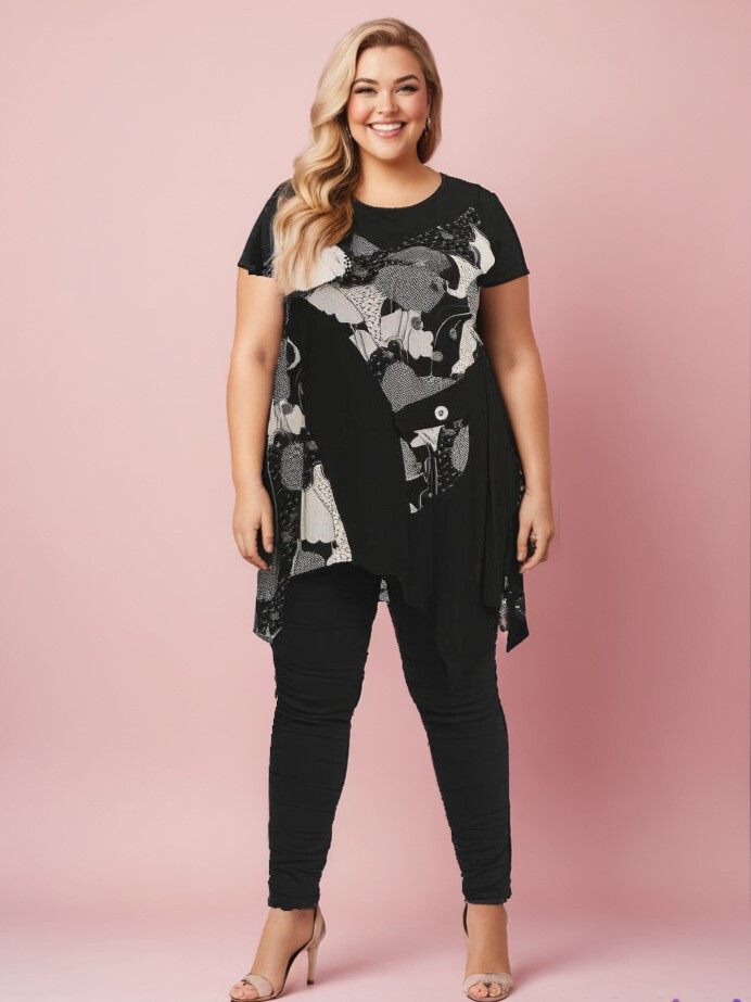 Grossiste Pomme Rouge Paris - Ensemble 2 en 1 grande taille (A235)