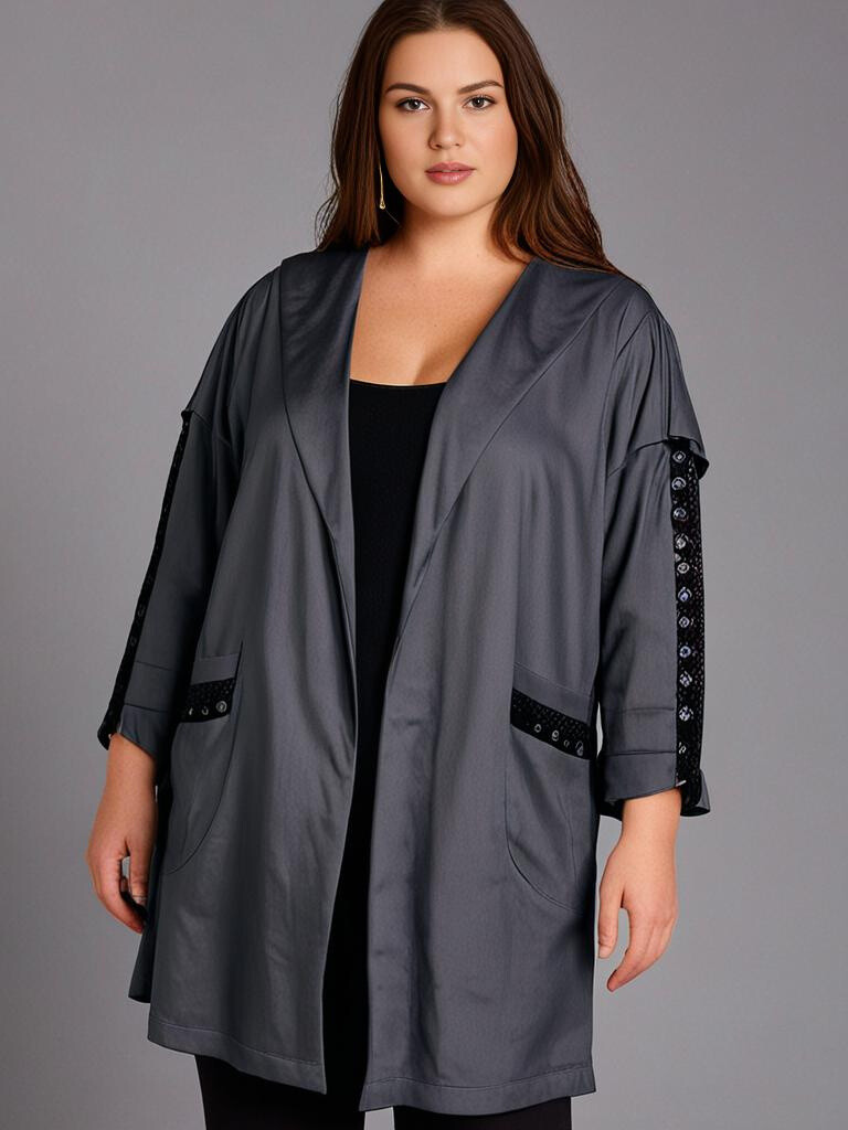 Grossista Pomme Rouge Paris - Giacca con cappuccio in pelle imitazione grigia (T251080)