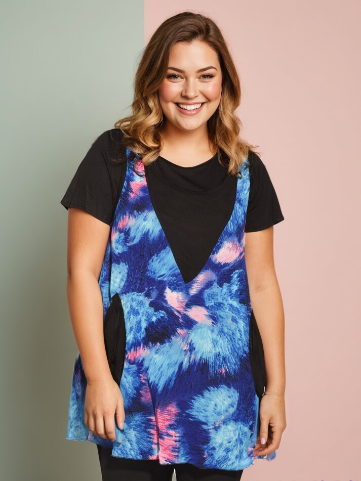 Grossiste Pomme Rouge Paris - Top imprimé + tshirt (A539)