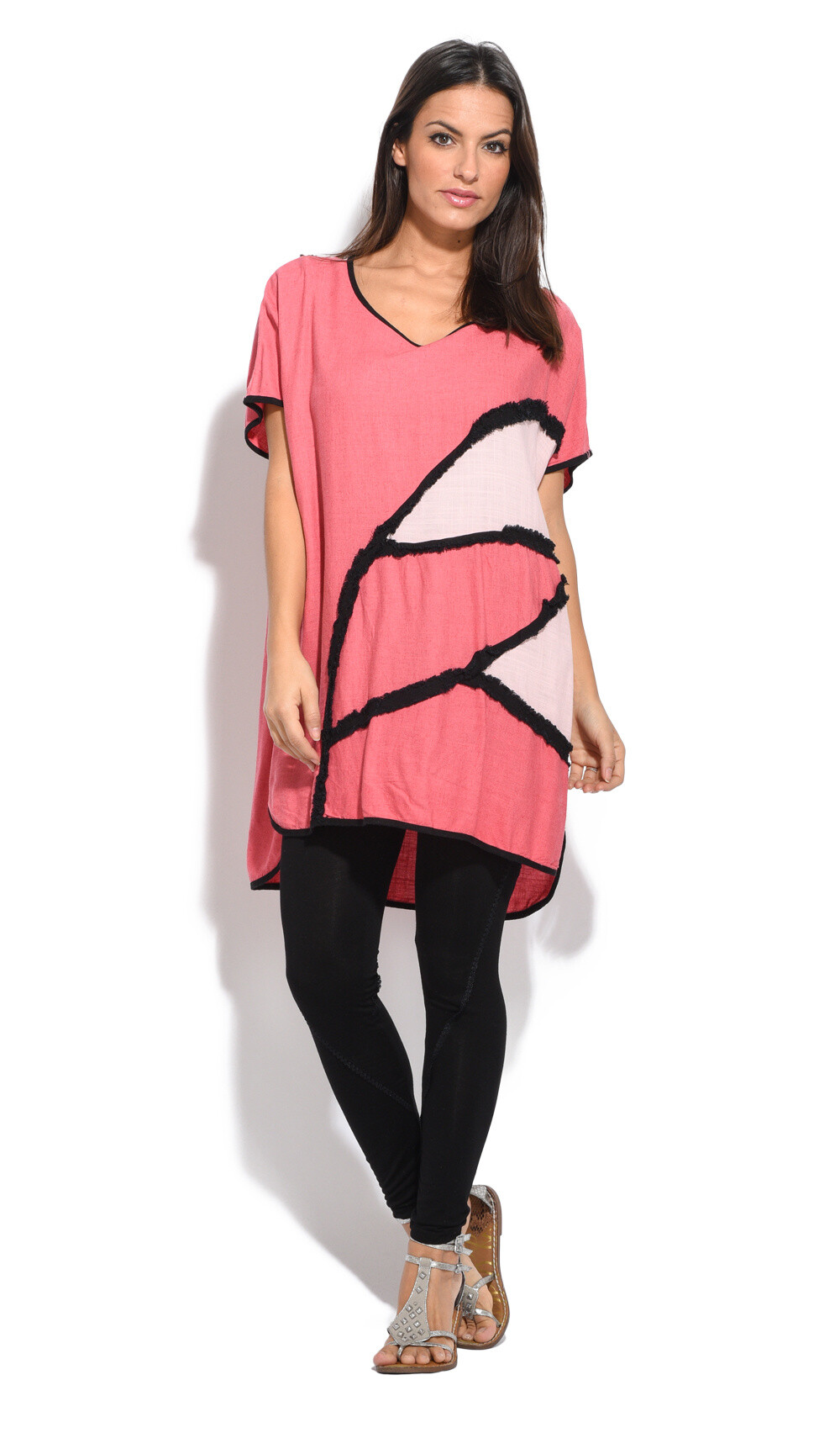 Wholesaler Pomme Rouge Paris - Large torn effect tunic (A690)