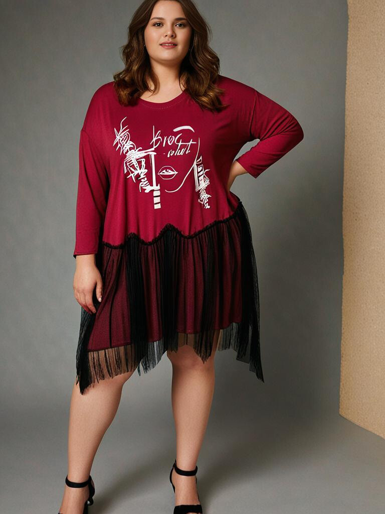 Wholesaler Pomme Rouge Paris - Red robbery dress (T39085)