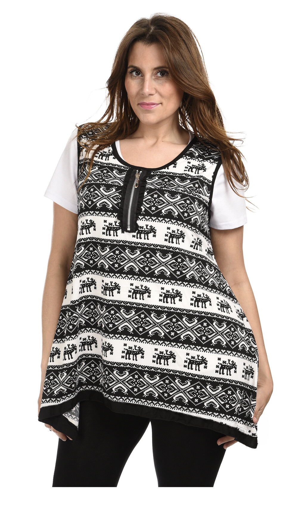 Wholesaler Pomme Rouge Paris - TOP + Subli -Size Pull + set (A076)