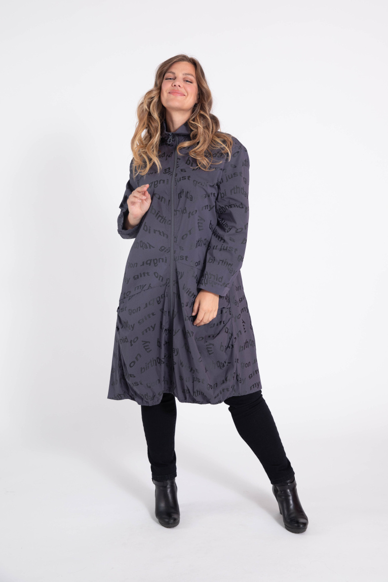 Grossiste Pomme Rouge Paris - Veste imprimé gris (C6501)