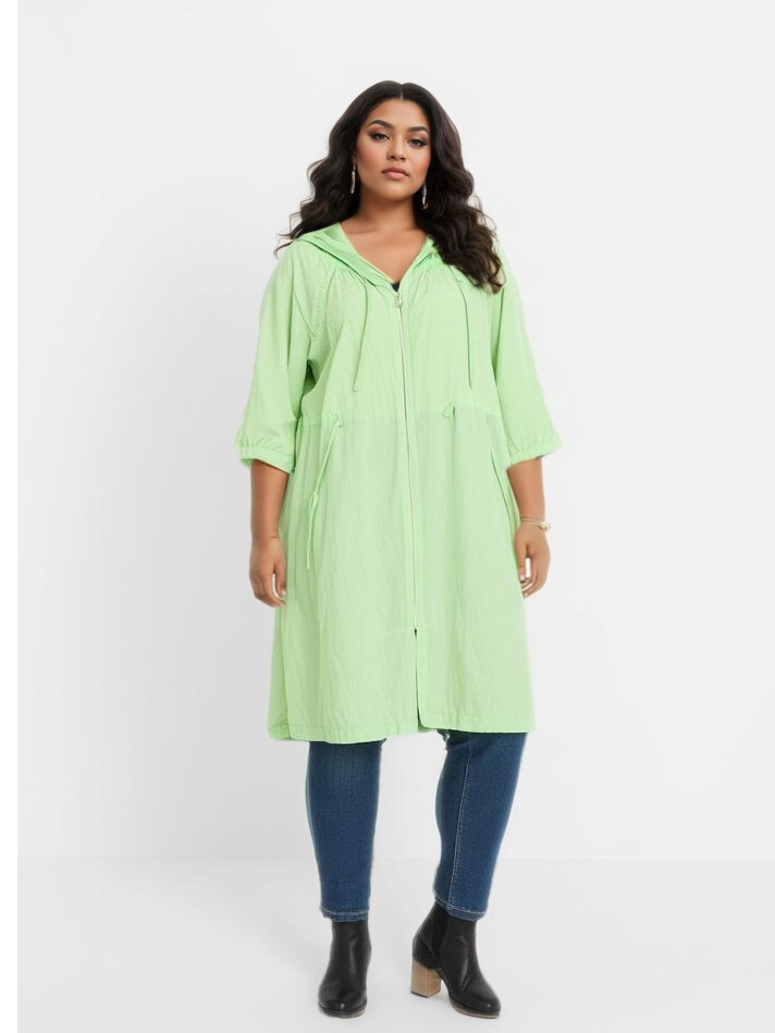 Grossista Pomme Rouge Paris - Grande giacca di cotone verde (C6527)