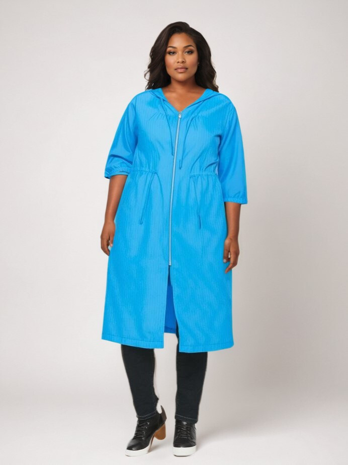 Grossista Pomme Rouge Paris - Grande giacca di cotone blu (C6527)