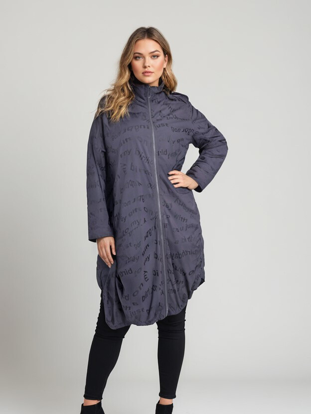 Grossiste Pomme Rouge Paris - Veste imprimé gris (C6501)