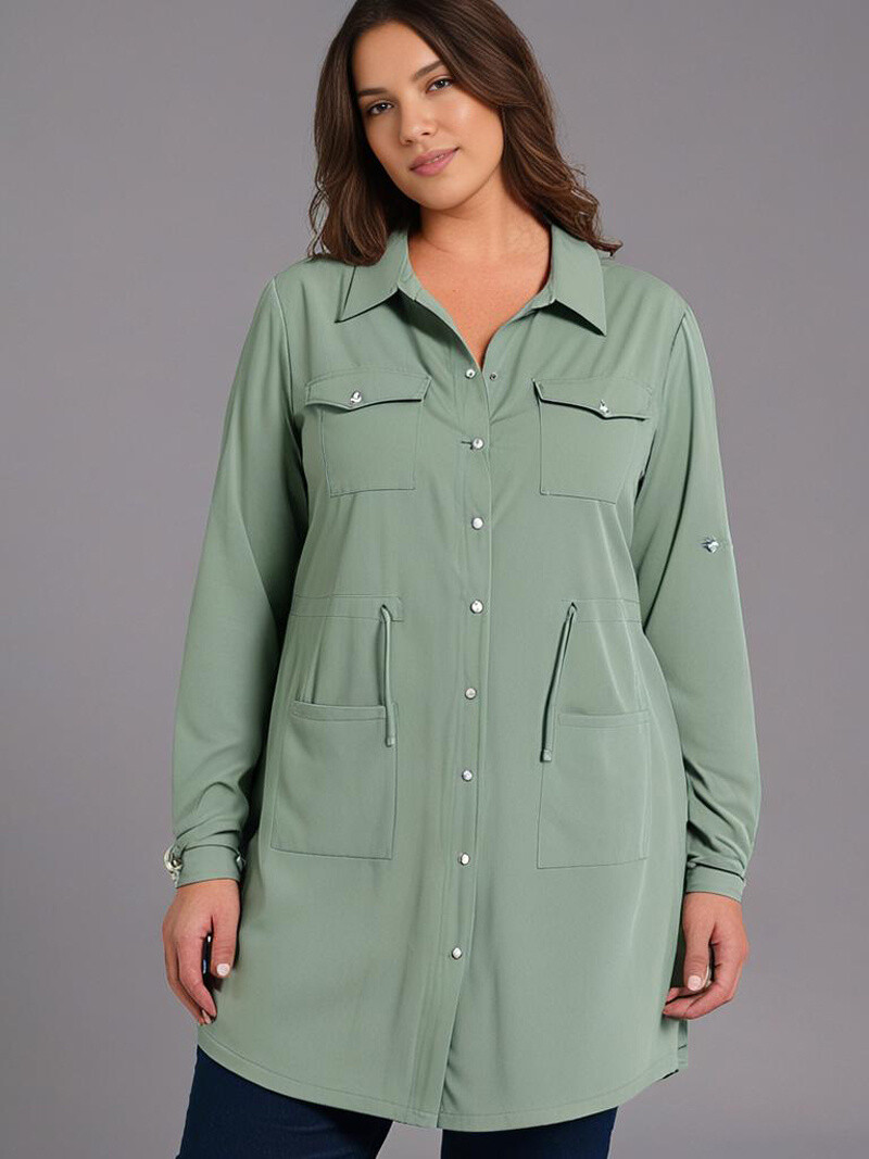 Grossiste Pomme Rouge Paris - Veste-Robe unie (C6525)