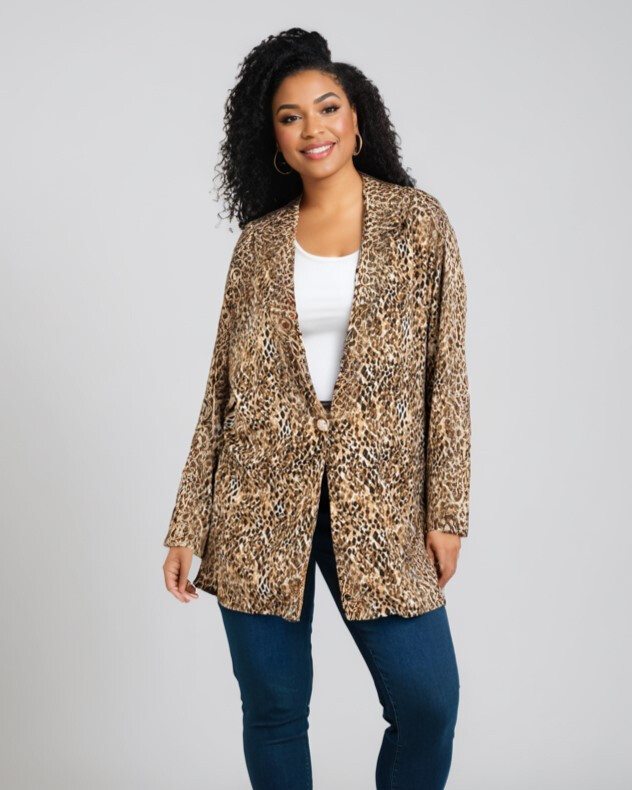 Mayorista Pomme Rouge Paris - Gran blazer impreso con camello impreso impreso (C6528)