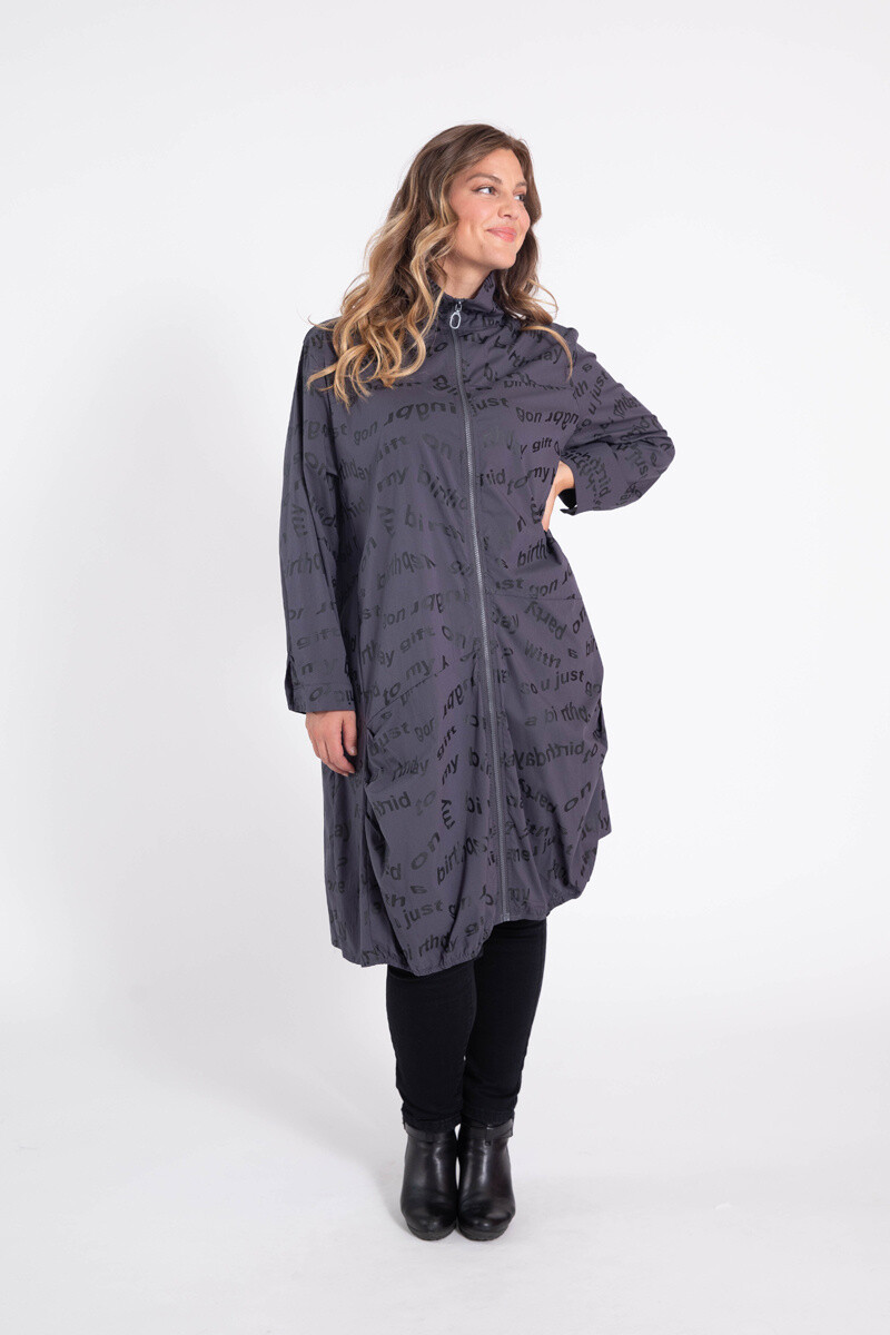 Grossiste Pomme Rouge Paris - Veste imprimé gris (C6501)
