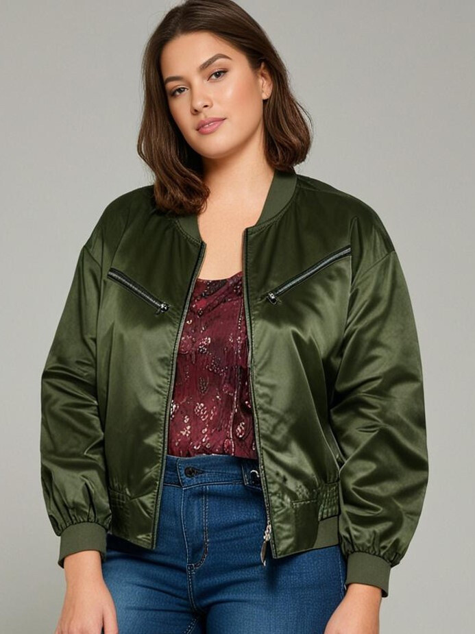 Wholesaler Pomme Rouge Paris - Khaki large bomber (C6535)